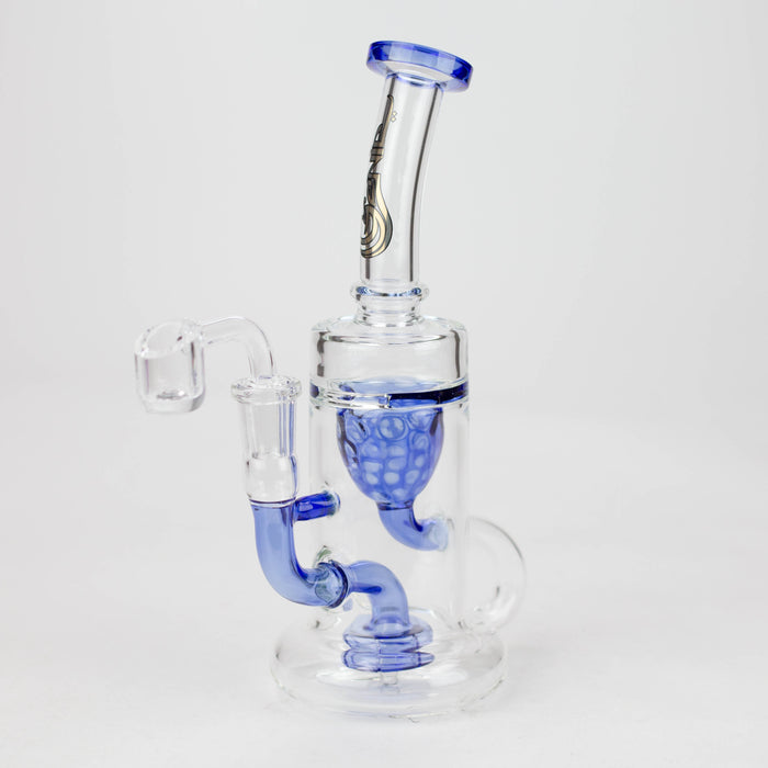 Genie | 9" recycled bubbler with a banger [RY1448] Glass Bong ONE Light Blue