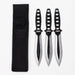 Defender-Xtream | 8" Black & Sliver Blade 3 Pc Throwing Knives with Sheath [6778] Throwing Knife Canadian Distributor