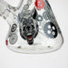 13.5 " JJ WOLF GLOW IN THE DARK BONG Glass Bong JJ Distribution