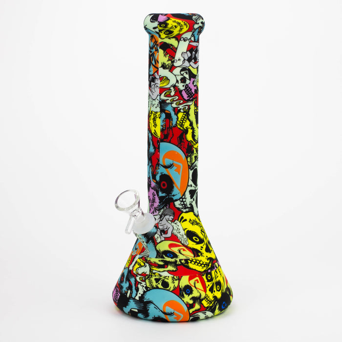 12" Silicone Bong  with Assorted Graphics [7050090B]