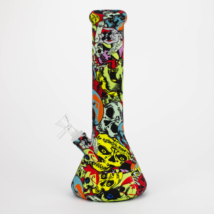 12" Silicone Bong  with Assorted Graphics [7050090B]