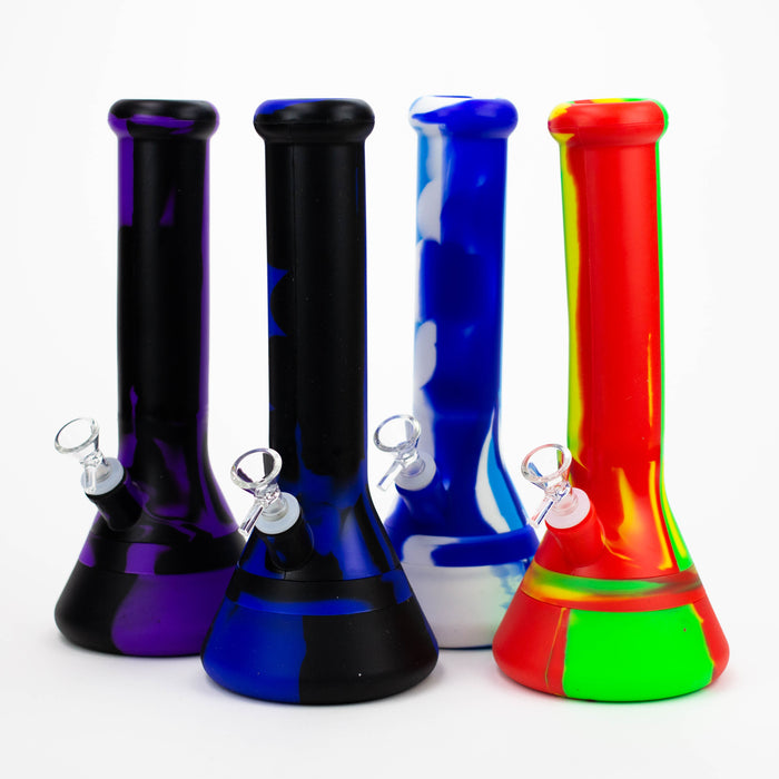 12" Silicone Assorted color Bong [7050089B] Silicone Bong Purple Haze Smoke Inc