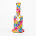 9" Silicone Bong With Assorted Graphics [7050067B] Resin · Silicone · Plastic Bong Purple Haze Smoke Inc