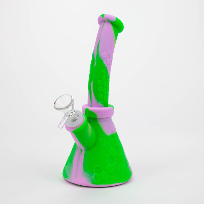 8" Silicone Bong [7050120B] Resin · Silicone · Plastic Bong Purple Haze Smoke Inc