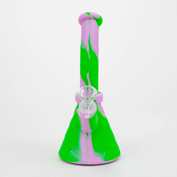 8" Silicone Bong [7050120B] Resin · Silicone · Plastic Bong Purple Haze Smoke Inc