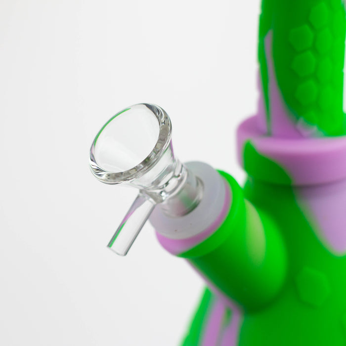 8" Silicone Bong [7050120B] Resin · Silicone · Plastic Bong Purple Haze Smoke Inc