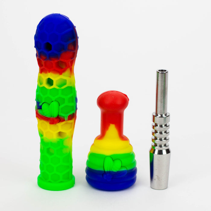 7" Silicone Nectar Collector Honey Pattern [7050031]-Assorted