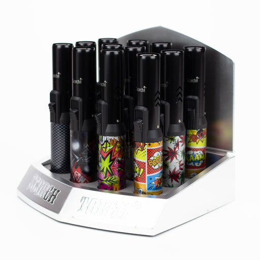 Scorch Torch | Pencil Torch 7”Asst Black/Graffiti & Leaf Designs [61664-1] Torch Canadian Distributor
