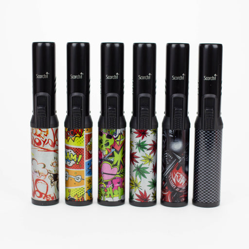 Scorch Torch | Pencil Torch 7”Asst Black/Graffiti & Leaf Designs [61664-1] Torch Canadian Distributor