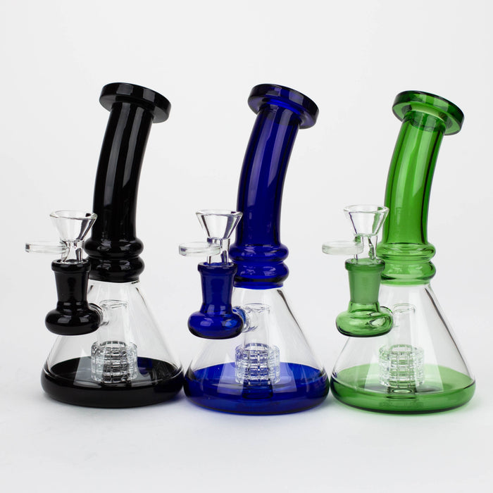 Z7" Color glass water bong with percolator[BH74x] Glass Bong 777 Smoke
