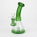 Z7" Color glass water bong with percolator[BH74x] Glass Bong 777 Smoke Green
