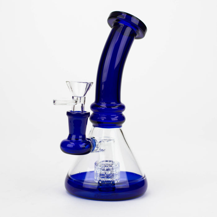 Z7" Color glass water bong with percolator[BH74x] Glass Bong 777 Smoke Blue