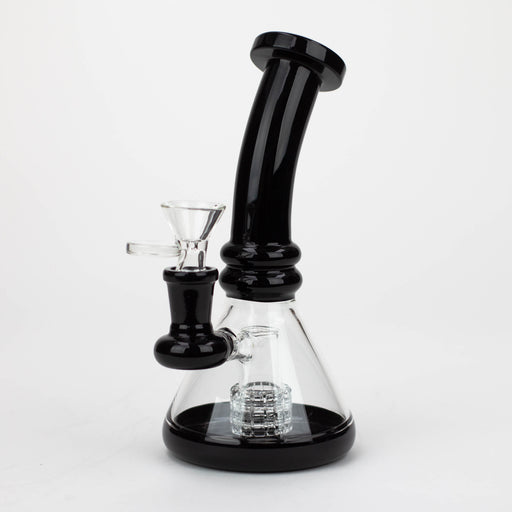 Z7" Color glass water bong with percolator[BH74x] Glass Bong 777 Smoke Black
