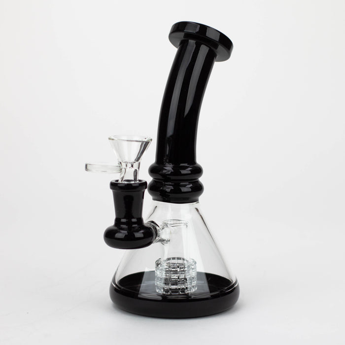 Z7" Color glass water bong with percolator[BH74x] Glass Bong 777 Smoke Black