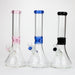 Z14" Color accented 7 mm glass water bong [BH92x] Glass Bong 777 Smoke