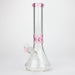 Z14" Color accented 7 mm glass water bong [BH92x] Glass Bong 777 Smoke Pink