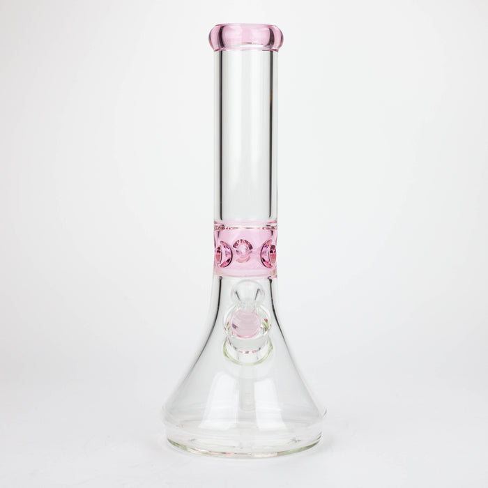 Z14" Color accented 7 mm glass water bong [BH92x] Glass Bong 777 Smoke