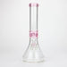 Z14" Color accented 7 mm glass water bong [BH92x] Glass Bong 777 Smoke