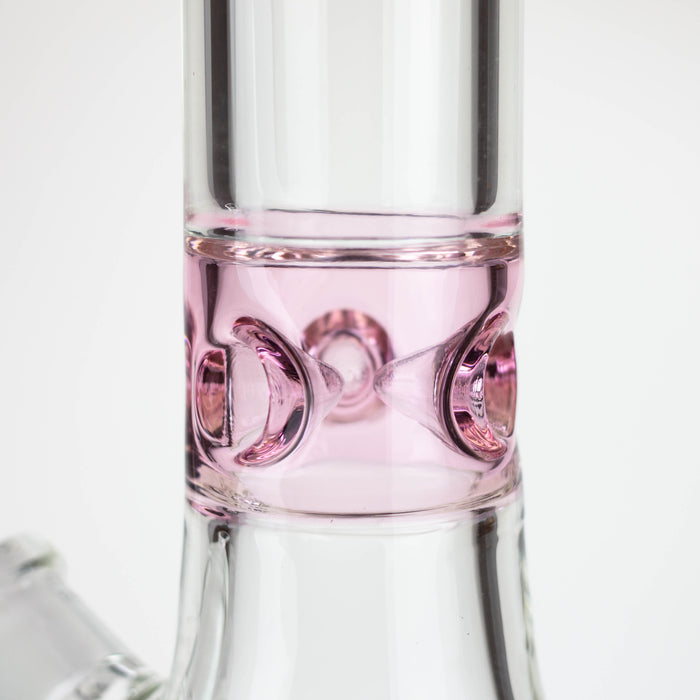 Z14" Color accented 7 mm glass water bong [BH92x] Glass Bong 777 Smoke