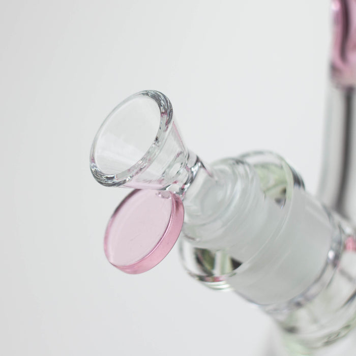 Z14" Color accented 7 mm glass water bong [BH92x] Glass Bong 777 Smoke