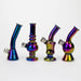 5" mini glass bong with metallic finish Box of 12 [BG264] Bongs 777 Smoke