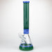 Genie | 17" sandblasted artwork tube 7 mm glass water bong [GB21006] Glass Bong ONE Green A