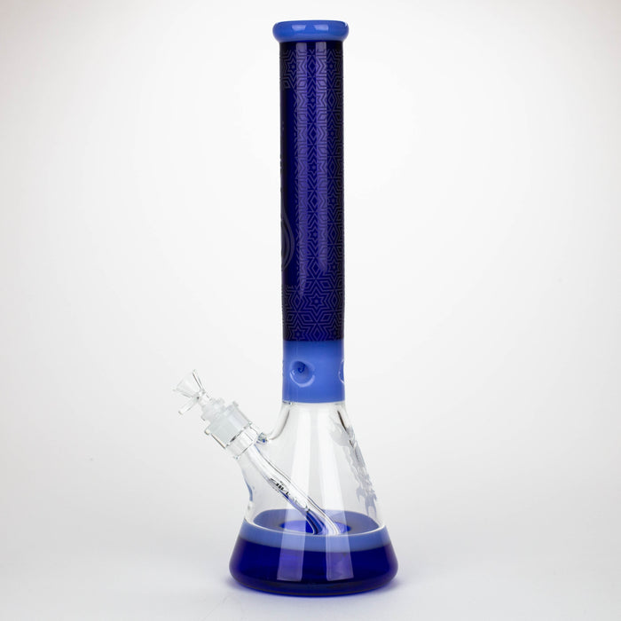 Genie | 17" sandblasted artwork tube 7 mm glass water bong [GB21006] Glass Bong ONE