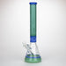 Genie | 17" sandblasted artwork tube 7 mm glass water bong [GB21006] Glass Bong ONE Green B