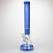 Genie | 17" sandblasted artwork tube 7 mm glass water bong [GB21006] Glass Bong ONE Light Blue