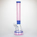 Genie | 17" sandblasted artwork tube 7 mm glass water bong [GB21006] Glass Bong ONE Pink