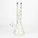 Z10" Glass Bong With Daisy Design [BH1063] Glass Bong 777 Smoke