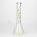 Z10" Glass Bong With Daisy Design [BH1063] Glass Bong 777 Smoke