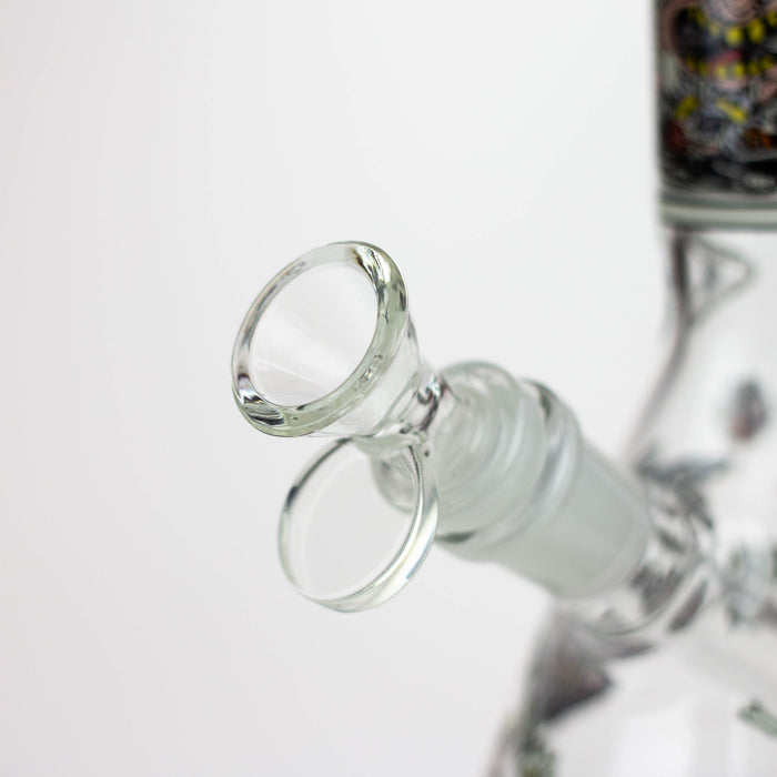 8" Glow in the dark Glass Bong with RM design [BH085] Bongs 777 Smoke