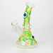 Z8" Glow in the dark Glass Bong With Eye Design [BH090] Glass Bong 777 Smoke