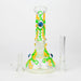Z8" Glow in the dark Glass Bong With Eye Design [BH090] Glass Bong 777 Smoke