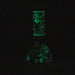 8" Glow in the dark Glass Bong with RM design [BH085] Bongs 777 Smoke