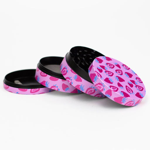 Z2.5" Metal Grinder 4 Layers with Fruit Design Box of 12 [GZ303] Display Pack 777 Smoke