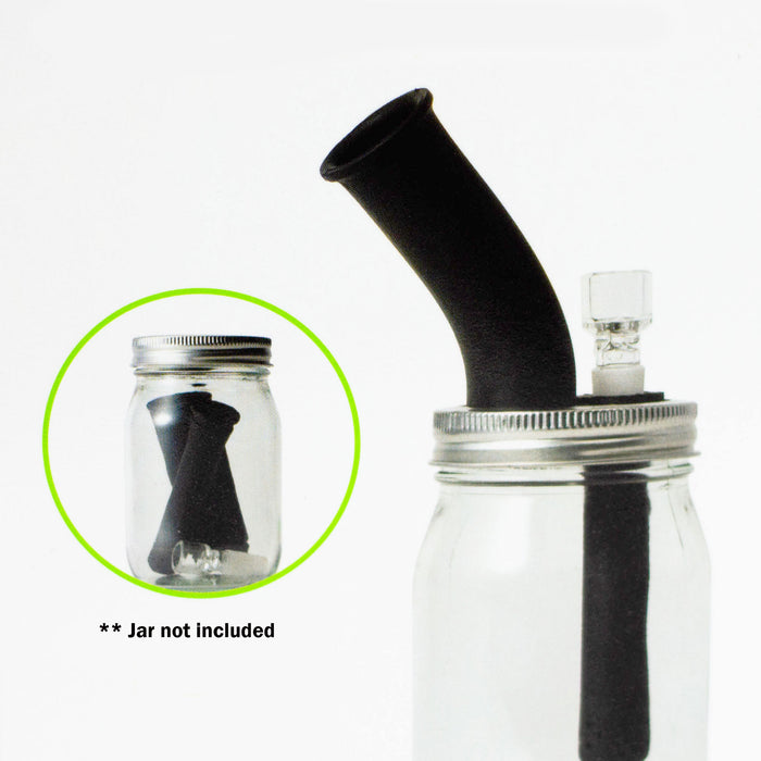 HERBWARE | Mason Jar Travel Water Pipe Ashcatcher · Percolator · Filter · Mouthpiece Herbware