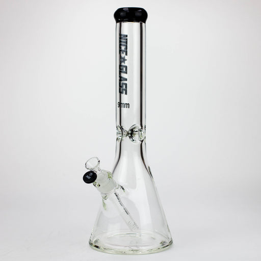 NG | 16 inch 9mm Flat Mouth Beaker [S202] Bongs High-End Brands Glass BLACK