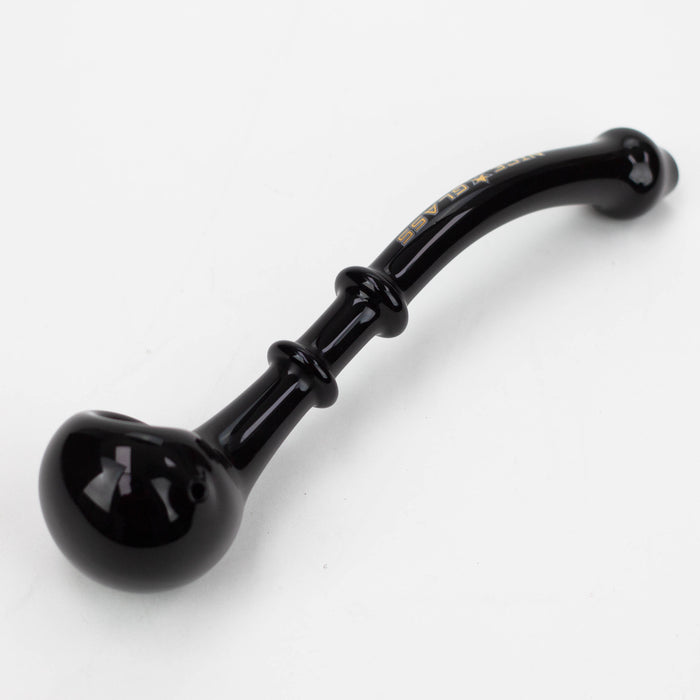 NG-10 inch Elongated Spoon Pipe [N8055] Glass Pipe High-End Brands Glass BLACK