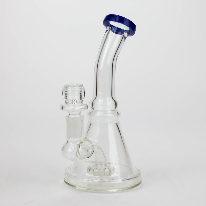 6.5" assorted color glass bong with shower head diffuser