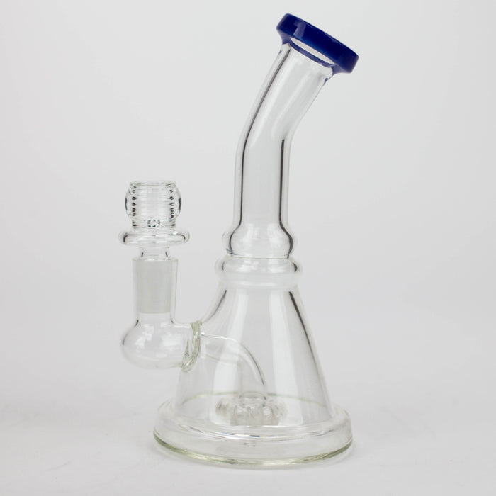 6.5" assorted color glass bong with shower head diffuser