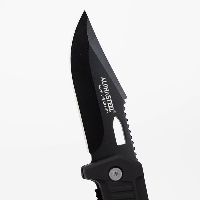 ALPHASTEEL | Hunting Knife - BLACK STAR FOLD