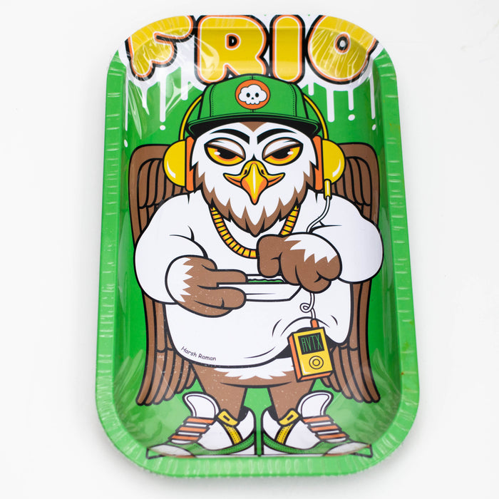 MEDIUM METAL ROLLING TRAY Tray Purple Haze Smoke Inc FRIO