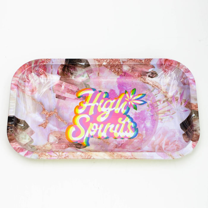 MEDIUM METAL ROLLING TRAY Tray Purple Haze Smoke Inc HIGH SPIRIT