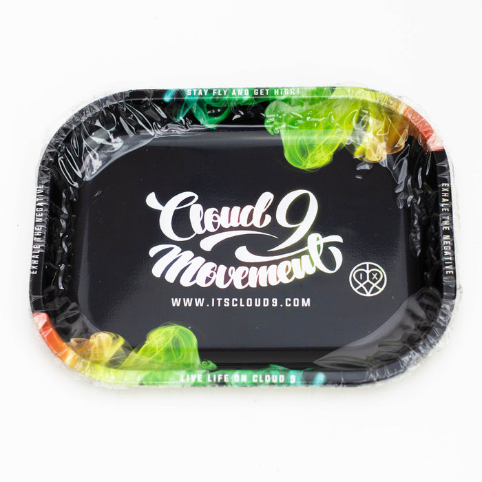 SMALL METAL ROLLING TRAY Tray Purple Haze Smoke Inc CLOUD 9