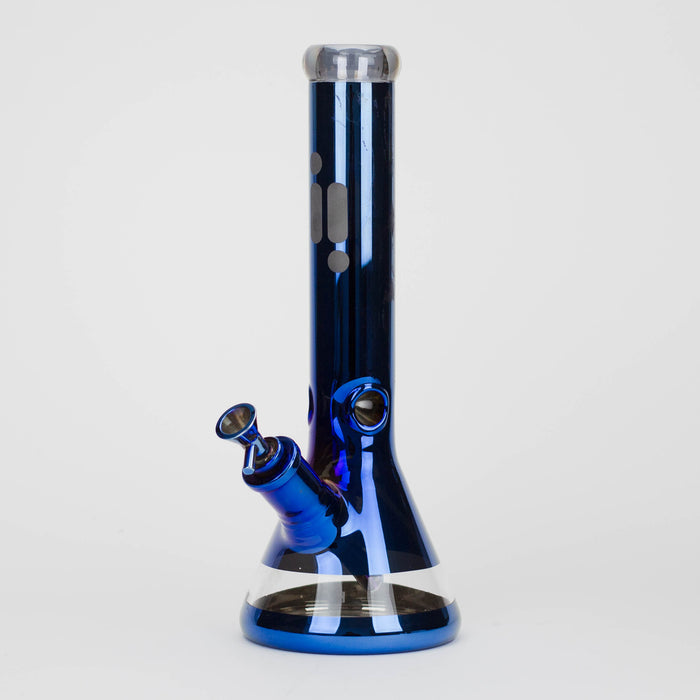 13.5" Infyniti 7 mm metallic beaker bong ( GP2041 ) Glass Bong ONE Blue