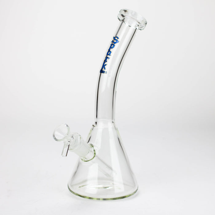 10" SPARK beaker thick glass bent neck water bong Glass Bong ONE Blue