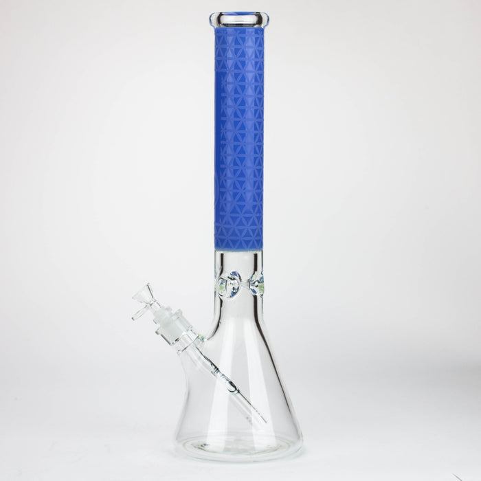 Genie | 17" sandblasted artwork tube 7 mm glass water bong [GB21005] Glass Bong ONE