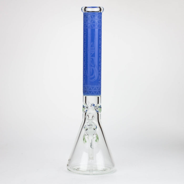 Genie | 17" sandblasted artwork tube 7 mm glass water bong [GB21005] Glass Bong ONE
